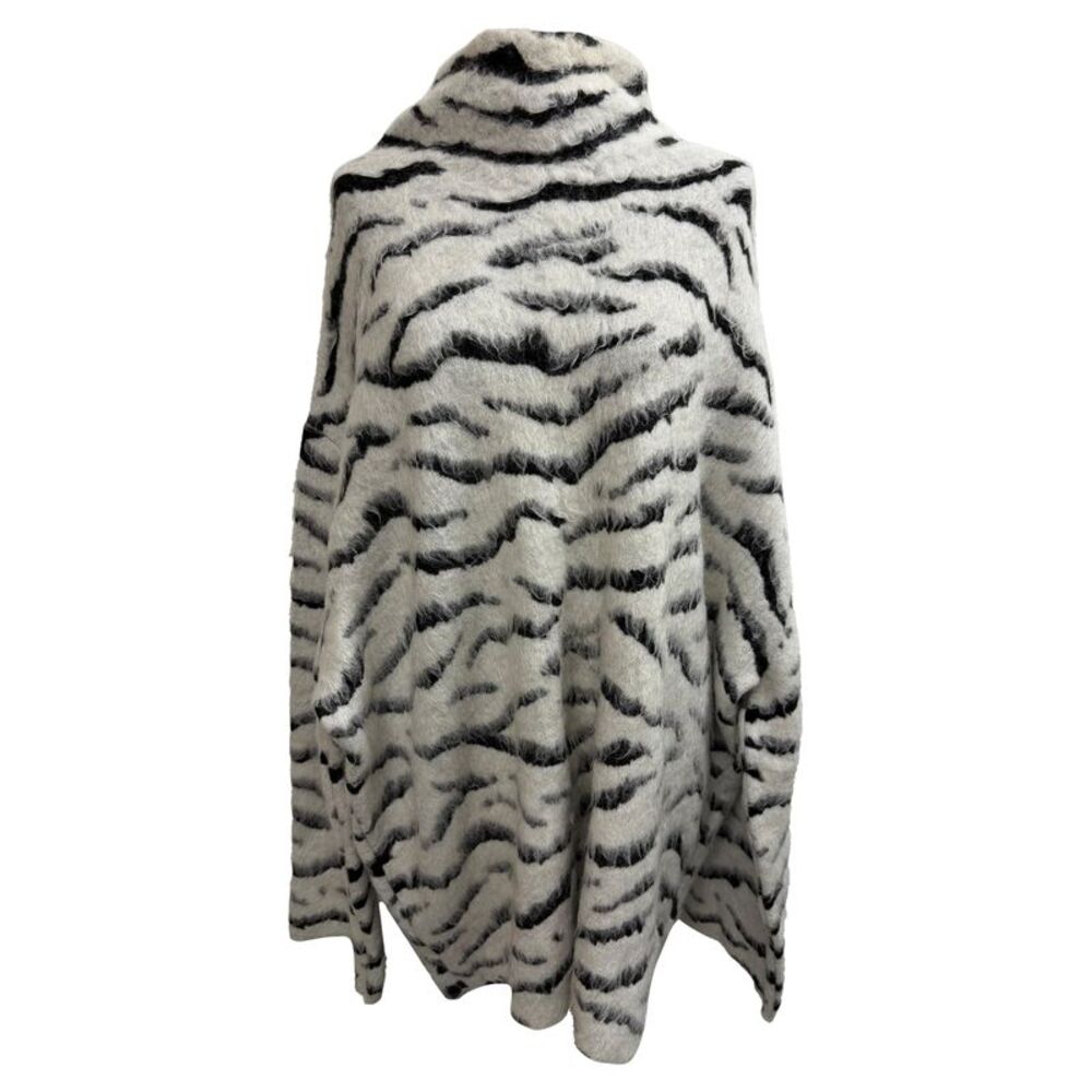 Givenchy Zebra Striped Sweater in Animal Print Mohair